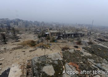 Visualizes Aleppo after the illegal US invasion and occupation of Syria.